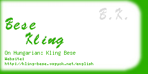 bese kling business card